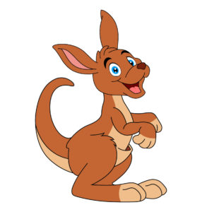 funny australian kangaroo vector