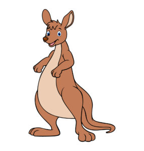 funny kangaroo vector