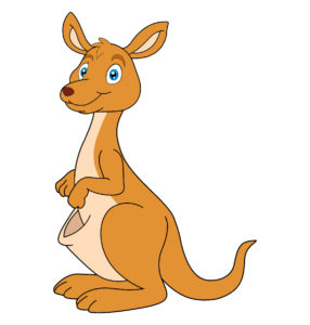 happy kangaroo vector