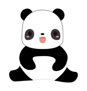 happy panda baby vector