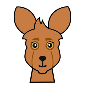 kangaroo face vector design