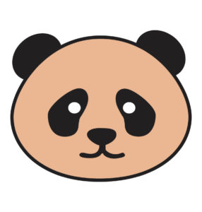 panda face vector