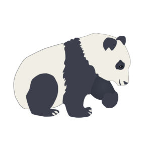 panda walking vector