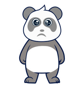 sad panda vector