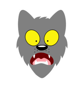 shocking wolf vector
