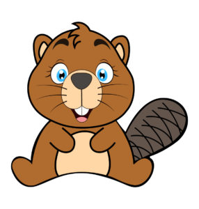 sitting beaver cartoon