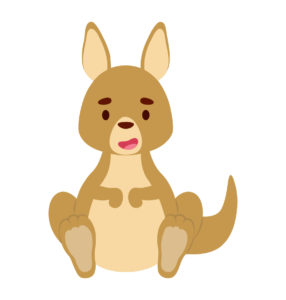sitting kangaroo design