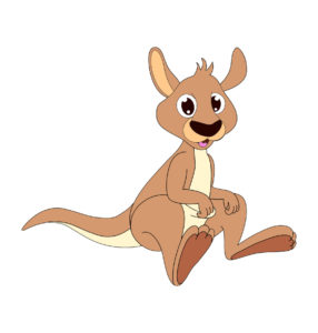 sitting kangaroo vector
