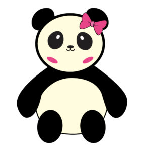 sitting panda vector