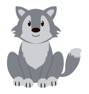 sitting wolf vector