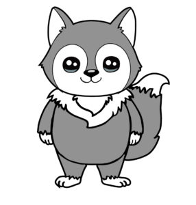 standing wolf vector