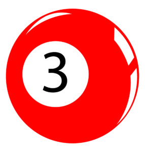 Billiard Red pool ball