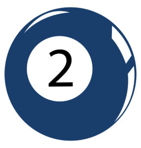 Billiard blue pool ball