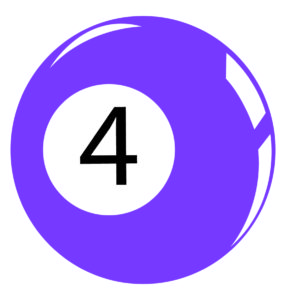 Billiard purple pool ball