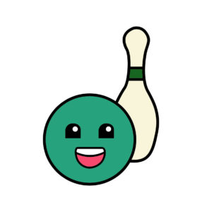 Bowling Happy Face Vector