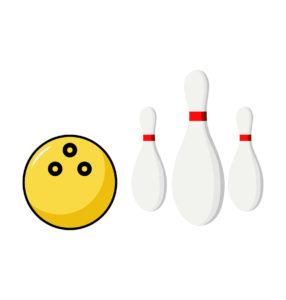 Bowling Strike Yellow Vector