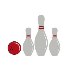 Bowling Vector Design In Red Color