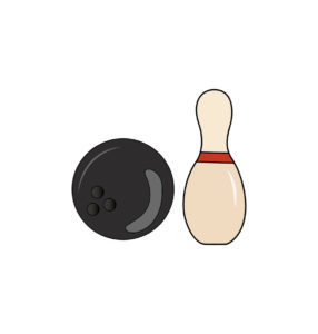 Bowling Vector In Black Color