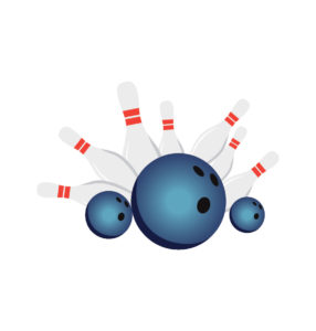 Bowling Vector In Blue Color