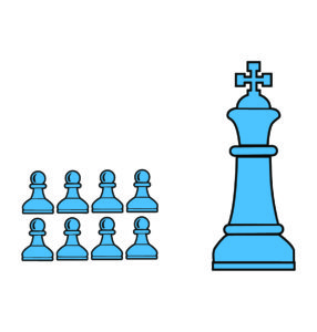 King and pawn chess vector