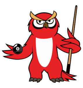 angry Bird playing snooker