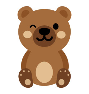 bear sitting baby vector