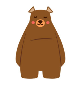 brown bear cartoon vector