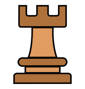 brown rook chess vector