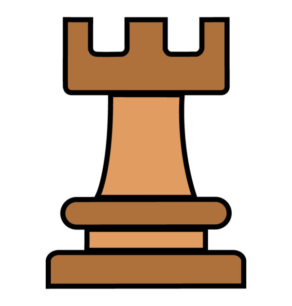 brown rook chess vector - Design Shop by AquaDigitizing