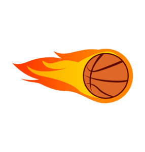 fire basketball vector