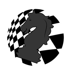 knight with chess background vector