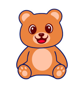 sitting baby bear vector