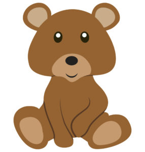 sitting brown bear vector