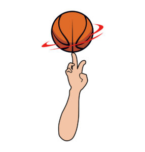 spinning basketball on finger