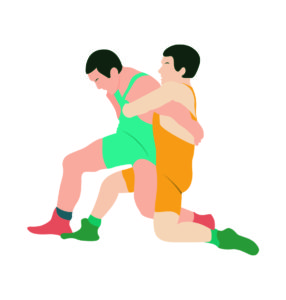 Athlete Wrestler Vector