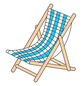 Beach Folding Chair Vector Art