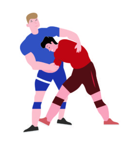 Championship Wrestlers Vector