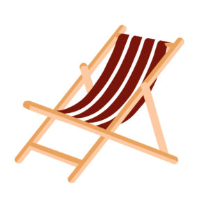 Colorful Beach Folding Chair Vector Art