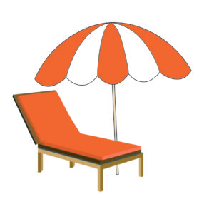 Folding Beach Chair Vector