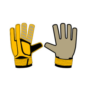 Goal keeper gloves vector
