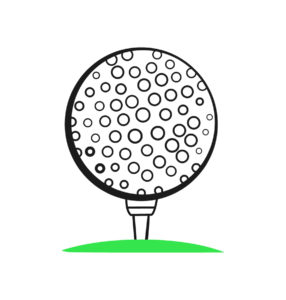 Golf ball vector