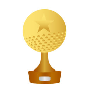 Golf trophy vector
