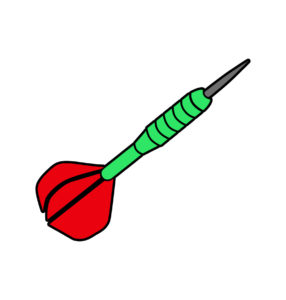 Green and red color Dart