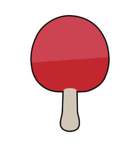 Ping Pong Single Racket Vector