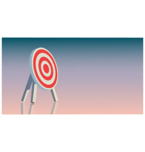 Red dart board vector