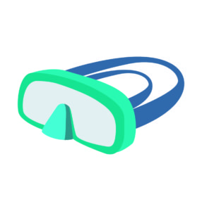 Royalty Scuba Diving Mask Vector