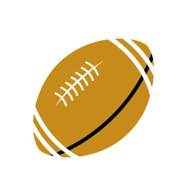 Rugby Ball Simple Royalty Vector - Design Shop by AquaDigitizing