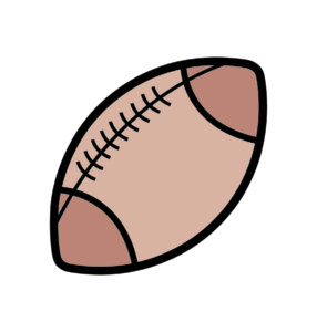 Rugby Simple Ball Vector Design