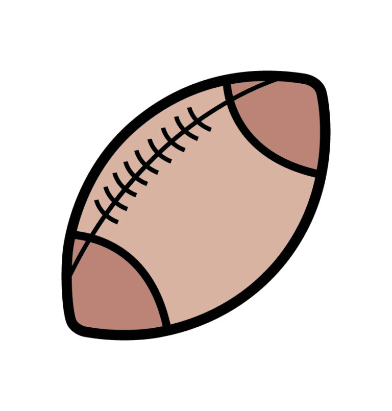 Rugby Simple Ball Vector Design - Design Shop by AquaDigitizing