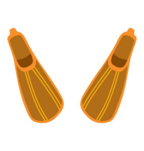 Scuba Diving Fins Vector